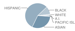 Monte Vista Elementary School Student Race Distribution