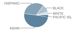 James Denman Middle School Student Race Distribution