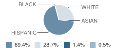 Clarksburg Middle School Student Race Distribution