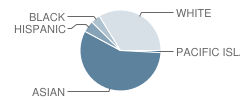 Bay Farm Elementary School Student Race Distribution