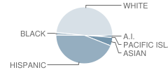 Halecrest Elementary School Student Race Distribution