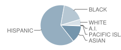 Jefferson Leadership Academies School Student Race Distribution