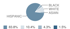 Freedom Middle School Student Race Distribution