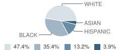 Evanston Township (Twp) High School Student Race Distribution