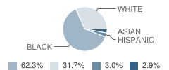 Woodlawn Middle School Student Race Distribution