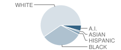 Houma Junior High School Student Race Distribution