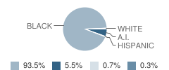 W H Knuckles School Student Race Distribution