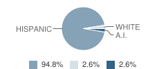 Mesa Vista Middle School Student Race Distribution