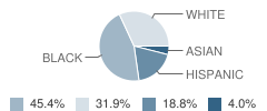 Baldwin Middle School Student Race Distribution