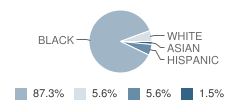 Danforth Magnet Middle School Student Race Distribution