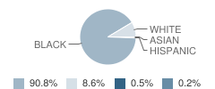 Hughes Center High School Student Race Distribution