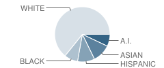 Red Oak Elementary School Student Race Distribution