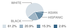 B F Morey Elementary School Student Race Distribution