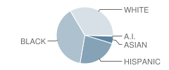 James P Terry Middle School Student Race Distribution