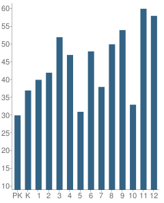 Number of Students Per Grade For Newman Catholic High School