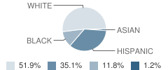 Marshall Middle School Student Race Distribution