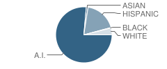 Kennedy Middle School Student Race Distribution