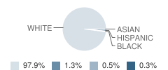 North East Middle School Student Race Distribution