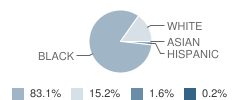 Southeast Middle School Student Race Distribution